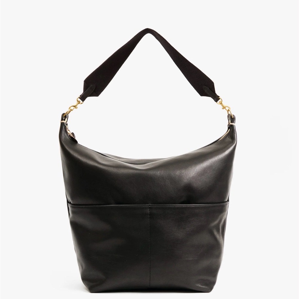 Clare V Sophie Bag - Sleek Black Leather Shoulder Bag